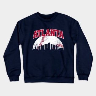 Vintage Atlanta Skyline City Gameday Retro Vintage USA Crewneck Sweatshirt